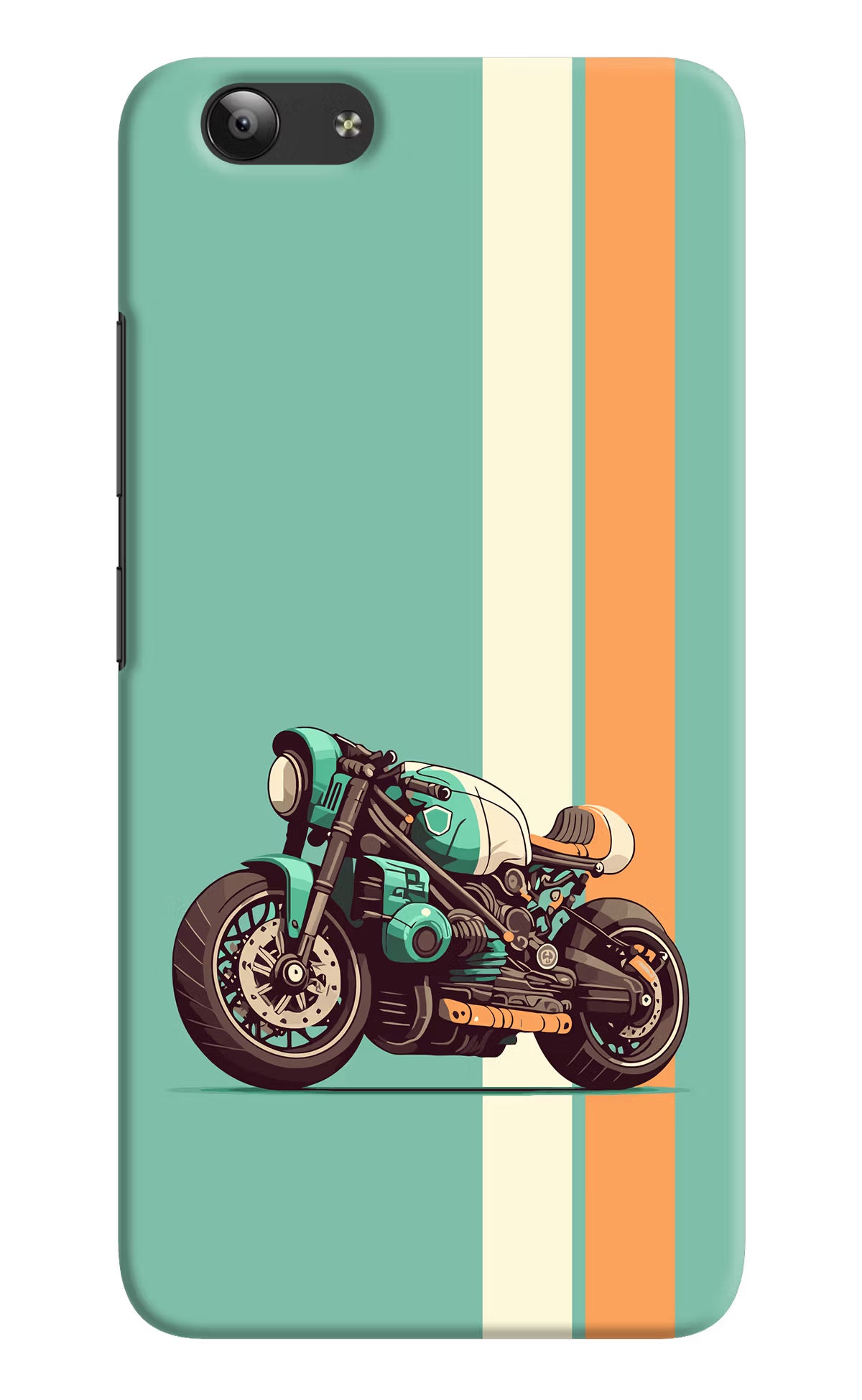 Striped Moto Drift Vivo Y53 Hard Case Back Cover by Casekaro