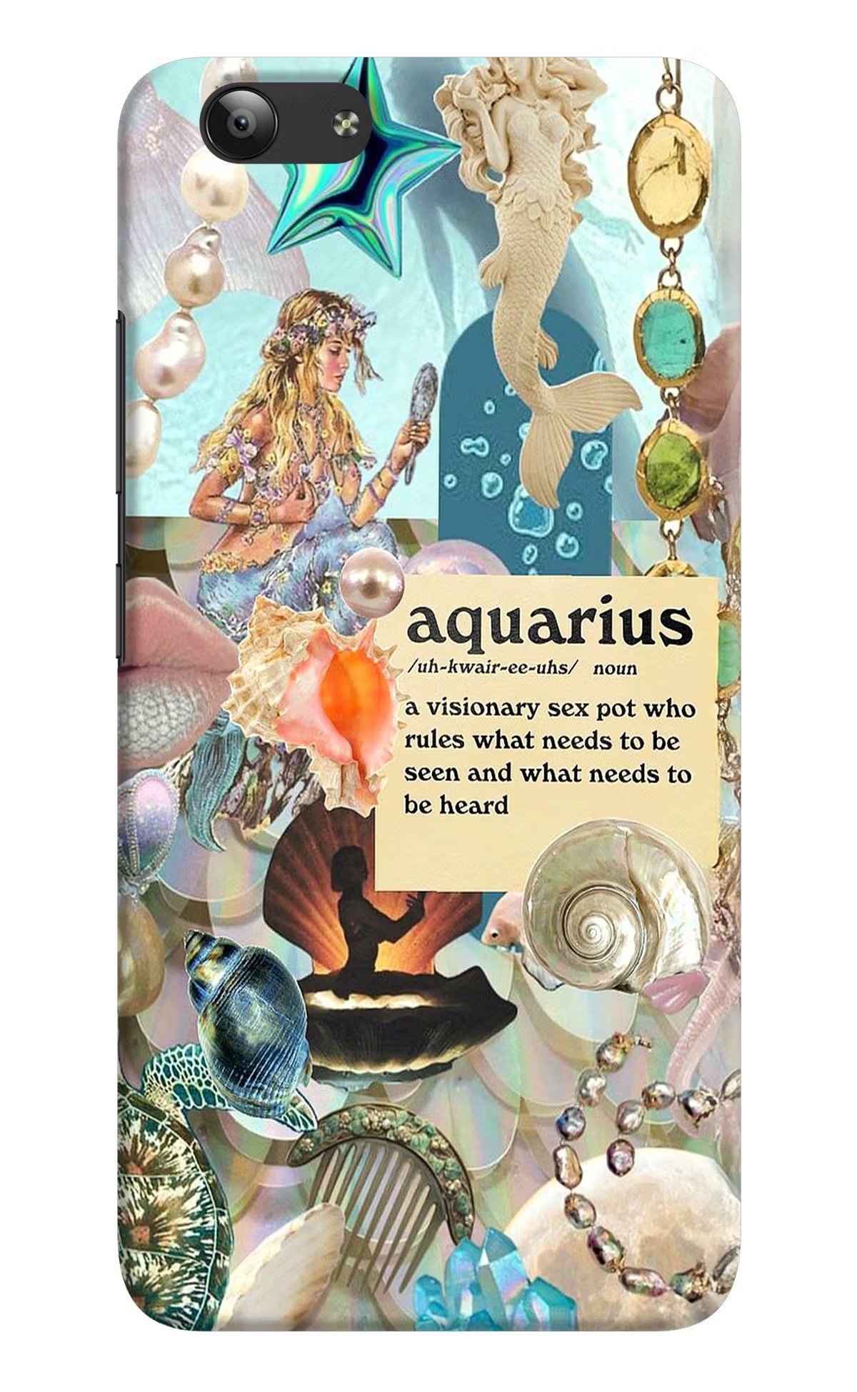 Aquarius Zodiac Vivo Y53 Hard Case Back Cover by Casekaro