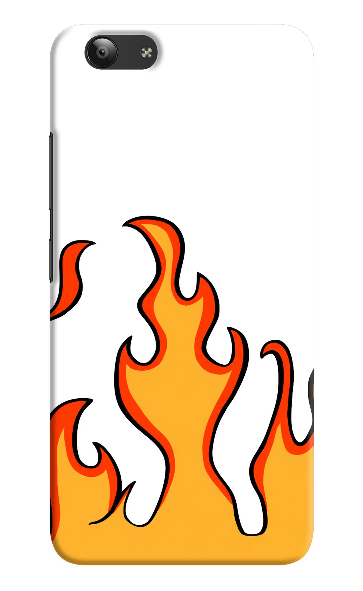 Fired Up – White Vivo Y53 Hard Case Back Cover by Casekaro