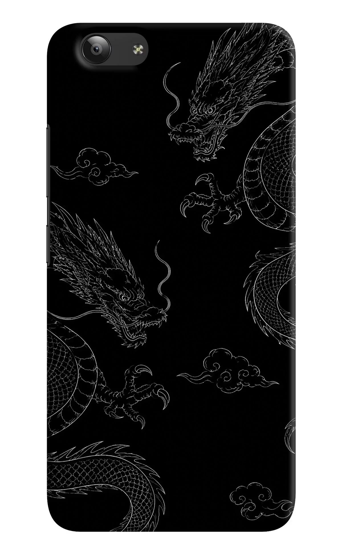 Twin Dragons Vivo Y53 Hard Case Back Cover by Casekaro