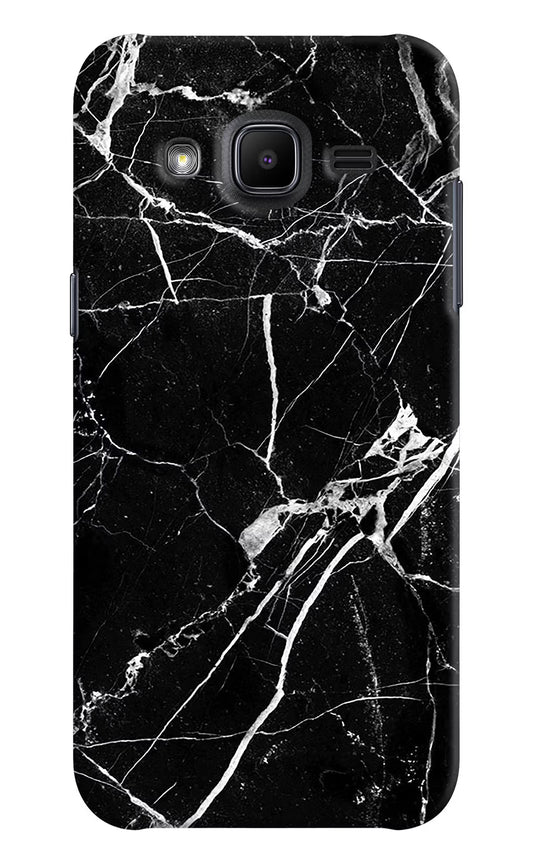 Black Marble Pattern Samsung J2 2017 Hard Case Back Cover by Casekaro
