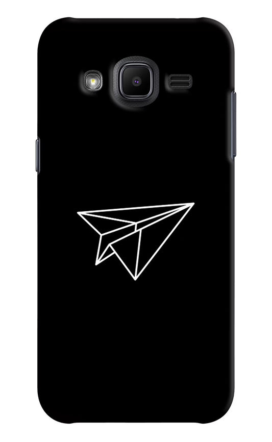 Paper Plane White Samsung J2 2017 Hard Case Back Cover by Casekaro