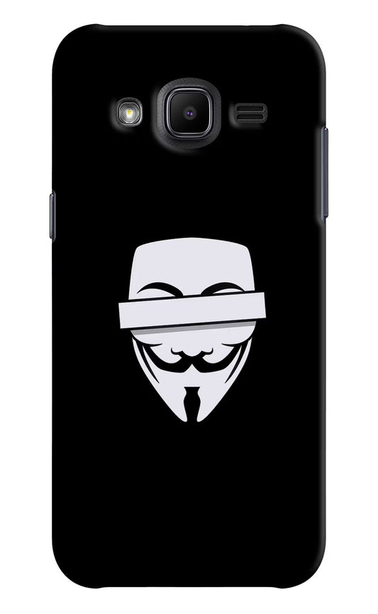 Anonymous Face Samsung J2 2017 Hard Case Back Cover by Casekaro