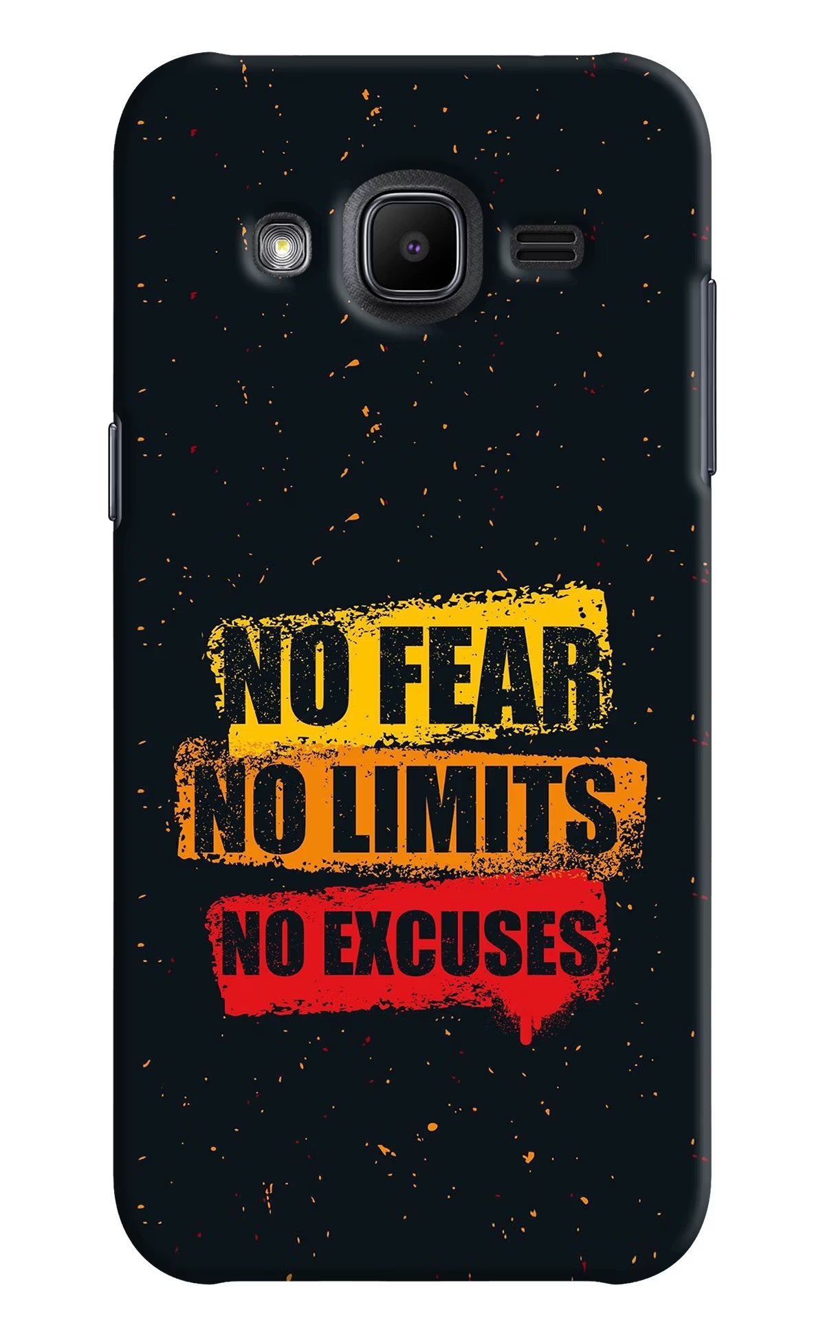 No Fear No Limits No Excuse Samsung J2 2017 Hard Case Back Cover by Casekaro