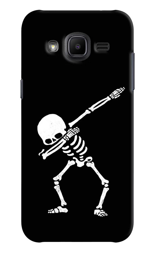 Dabbing Skeleton Art Samsung J2 2017 Hard Case Back Cover by Casekaro