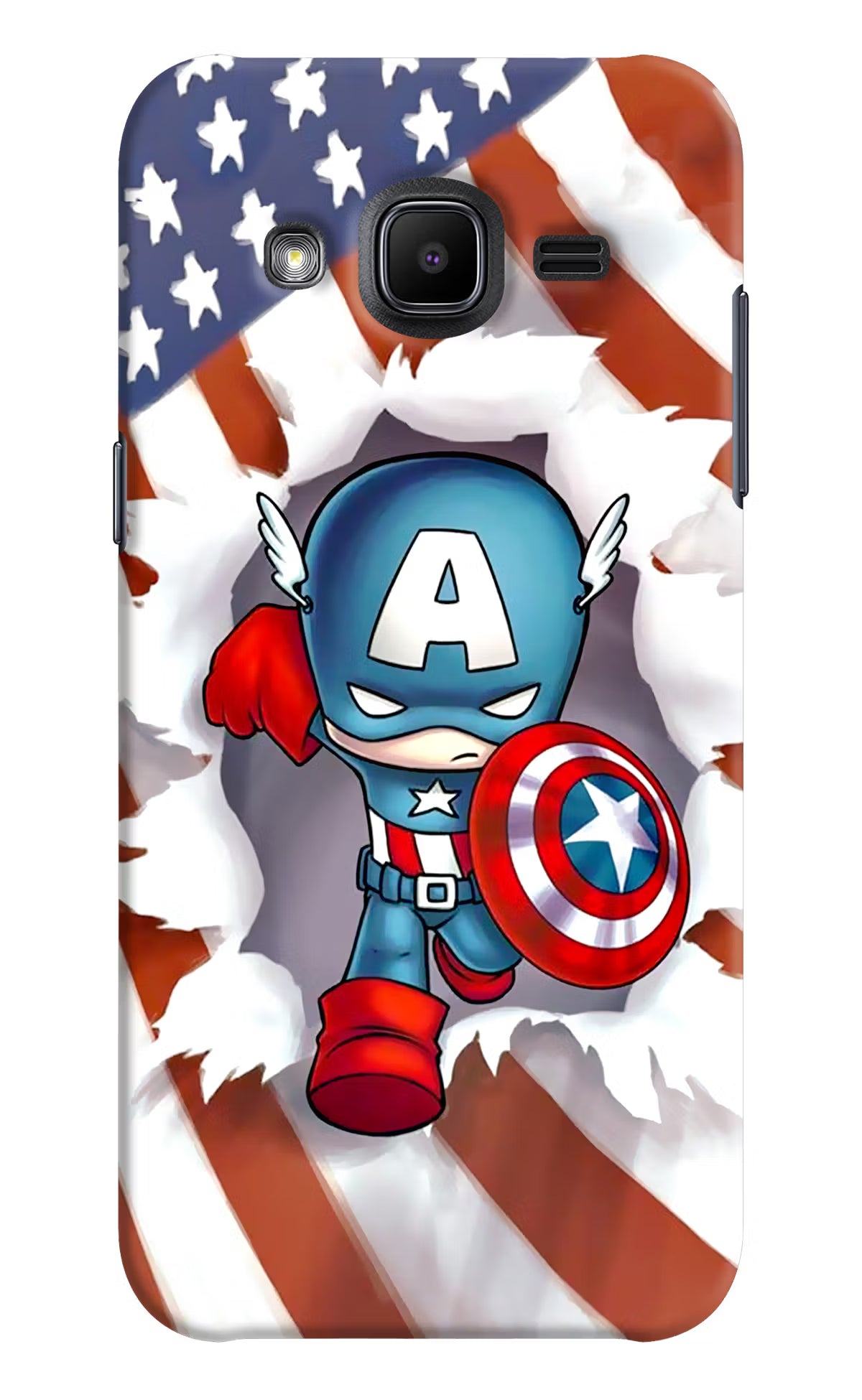 Captain America Samsung J2 2017 Hard Case Back Cover by Casekaro