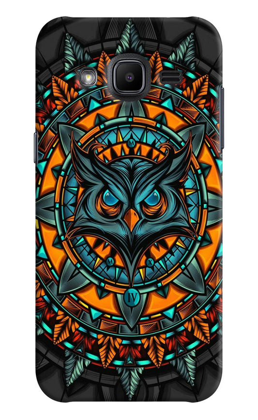 Angry Owl Art Samsung J2 2017 Hard Case Back Cover by Casekaro