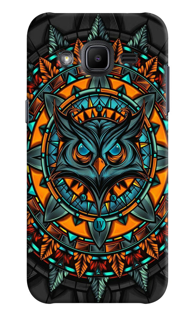 Angry Owl Art Samsung J2 2017 Hard Case Back Cover by Casekaro