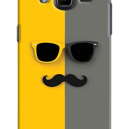 Sunglasses with Mustache Samsung J2 2017 Hard Case Back Cover by Casekaro