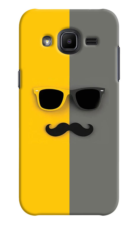 Sunglasses with Mustache Samsung J2 2017 Back Cover