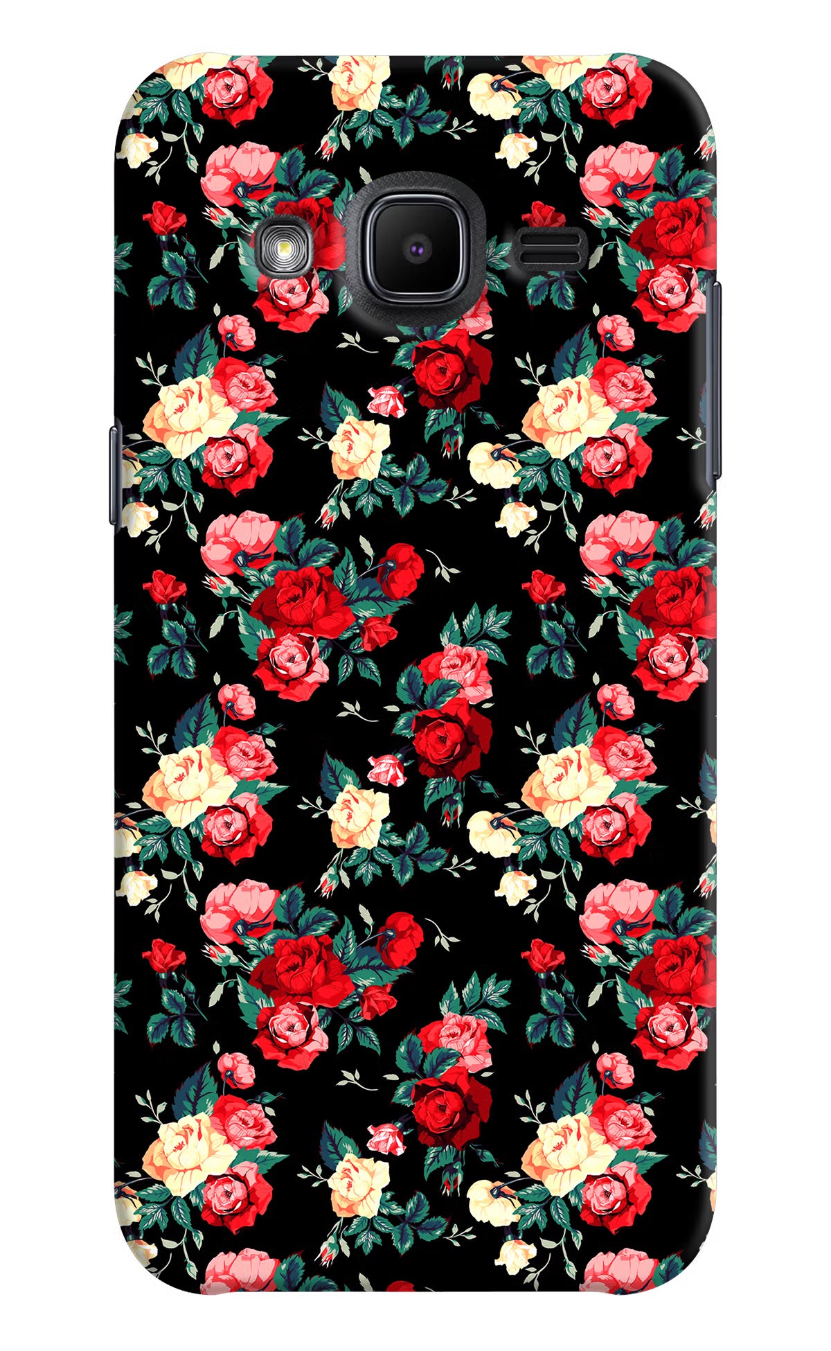 Rose Pattern Samsung J2 2017 Hard Case Back Cover by Casekaro
