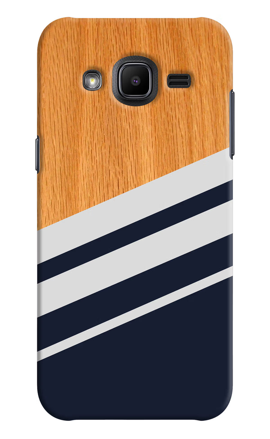 Blue and white wooden Samsung J2 2017 Back Cover, Hard case