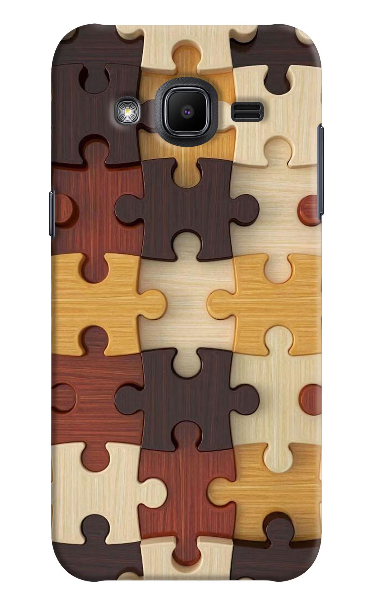 Wooden Puzzle Samsung J2 2017 Hard Case Back Cover by Casekaro