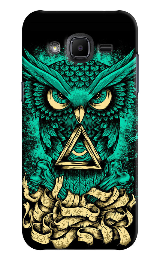 Green Owl Samsung J2 2017 Hard Case Back Cover by Casekaro