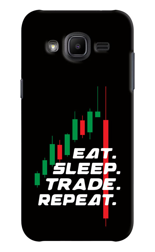 Eat Sleep Trade Repeat Samsung J2 2017 Hard Case Back Cover by Casekaro