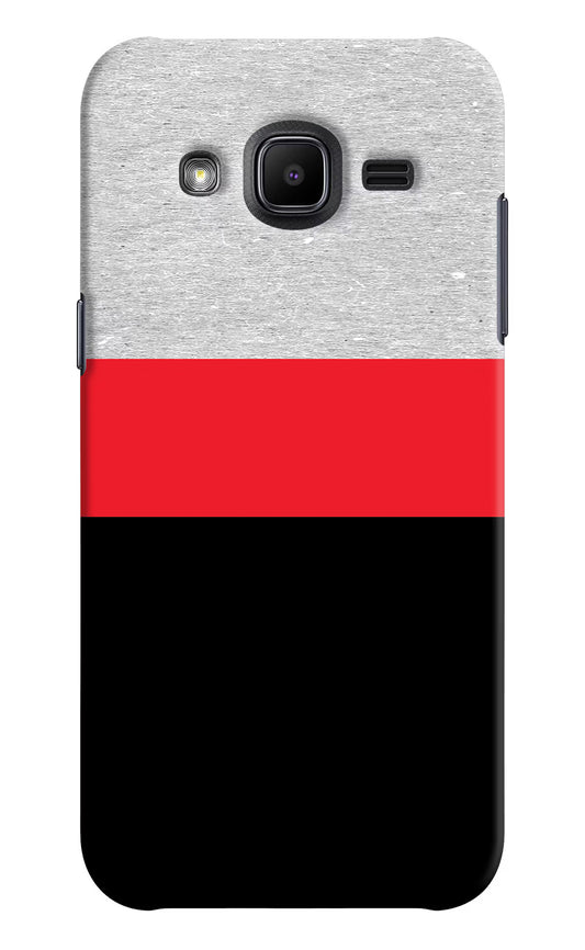 Tri Color Pattern Samsung J2 2017 Hard Case Back Cover by Casekaro