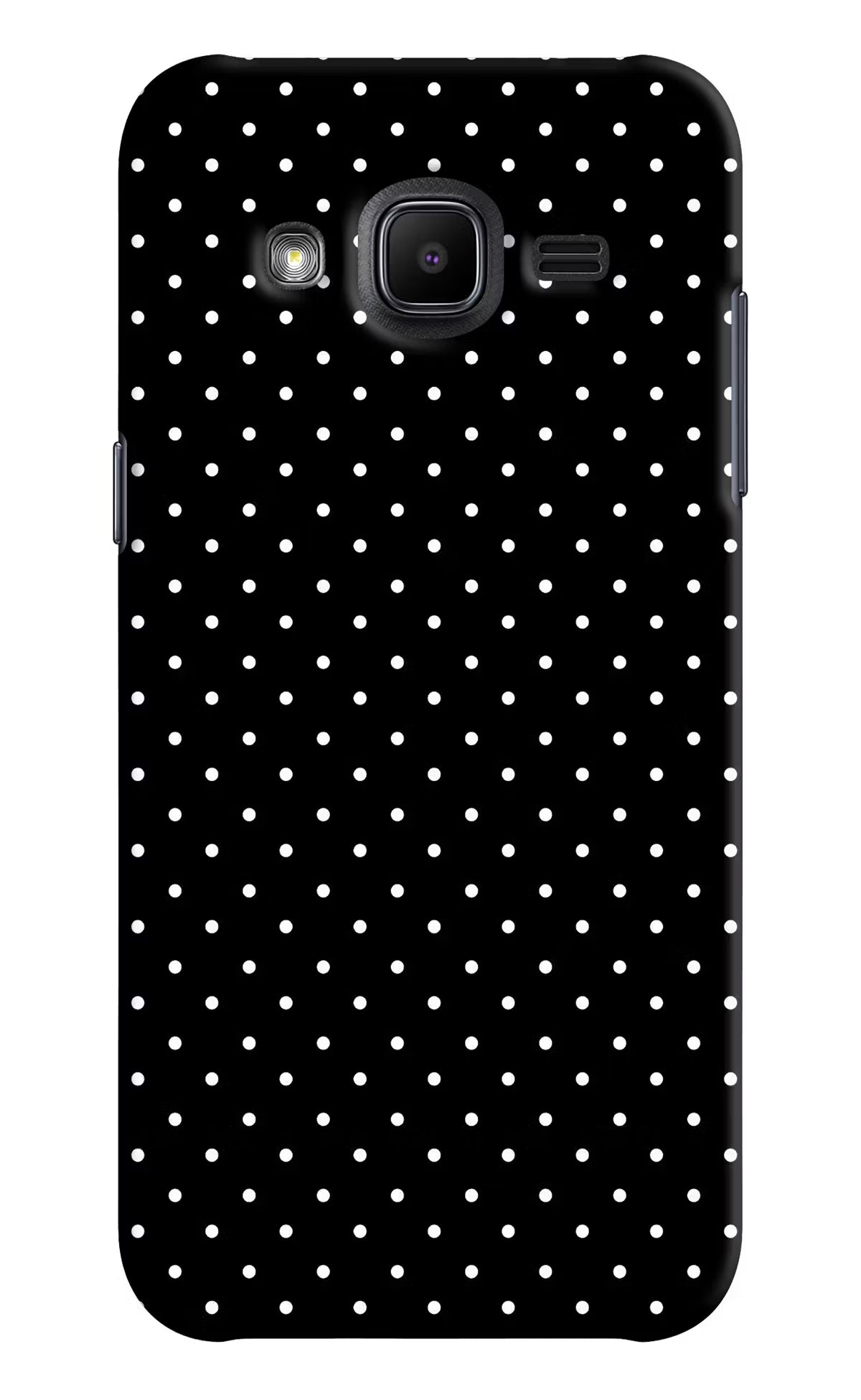 White Dots Samsung J2 2017 Hard Case Back Cover by Casekaro