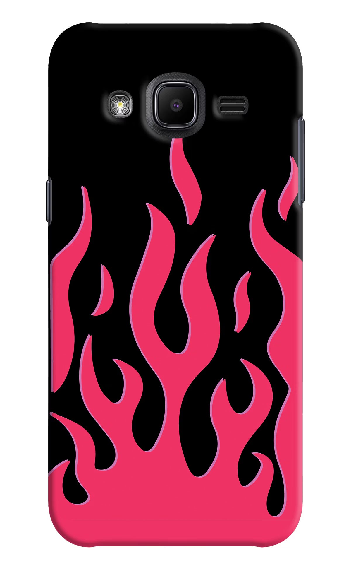 Fire Flames Samsung J2 2017 Hard Case Back Cover by Casekaro