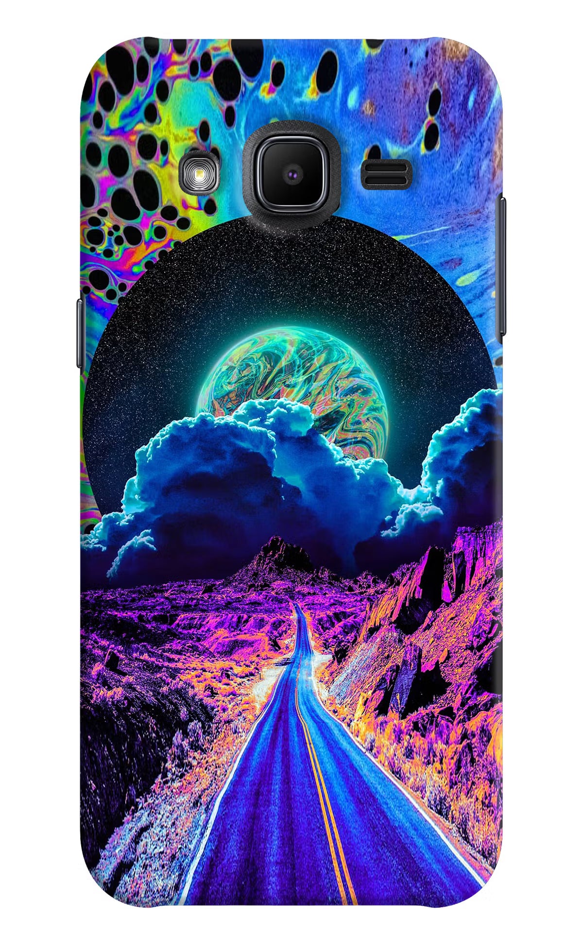 Psychedelic Painting Samsung J2 2017 Hard Case Back Cover by Casekaro