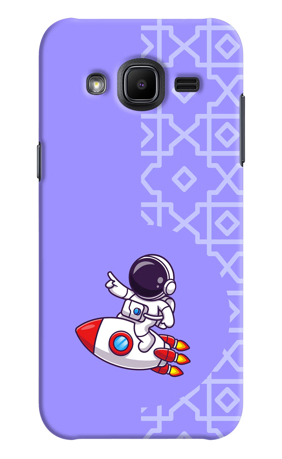 Cute Astronaut Samsung J2 2017 Hard Case Back Cover by Casekaro