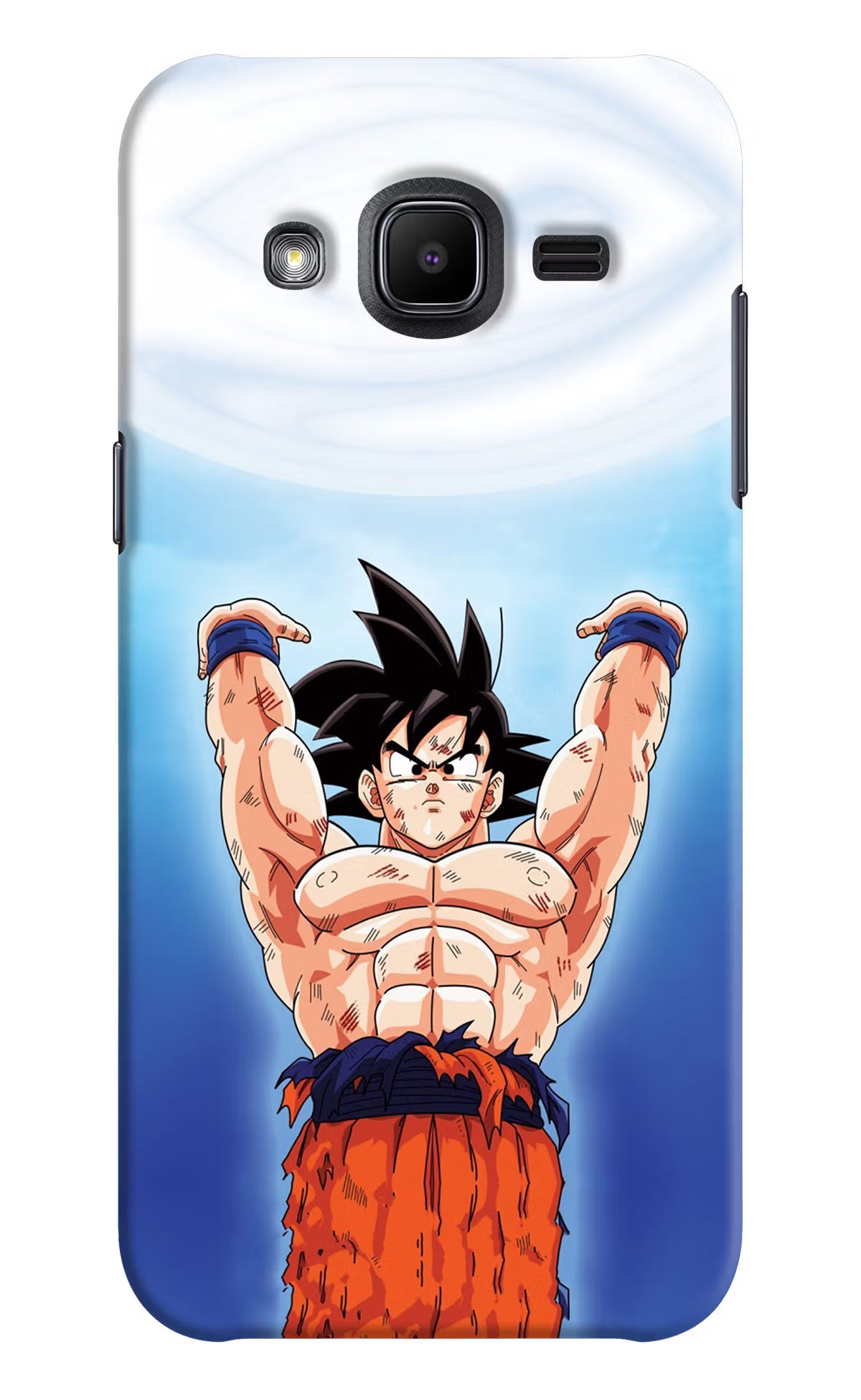 Goku Power Samsung J2 2017 Hard Case Back Cover by Casekaro
