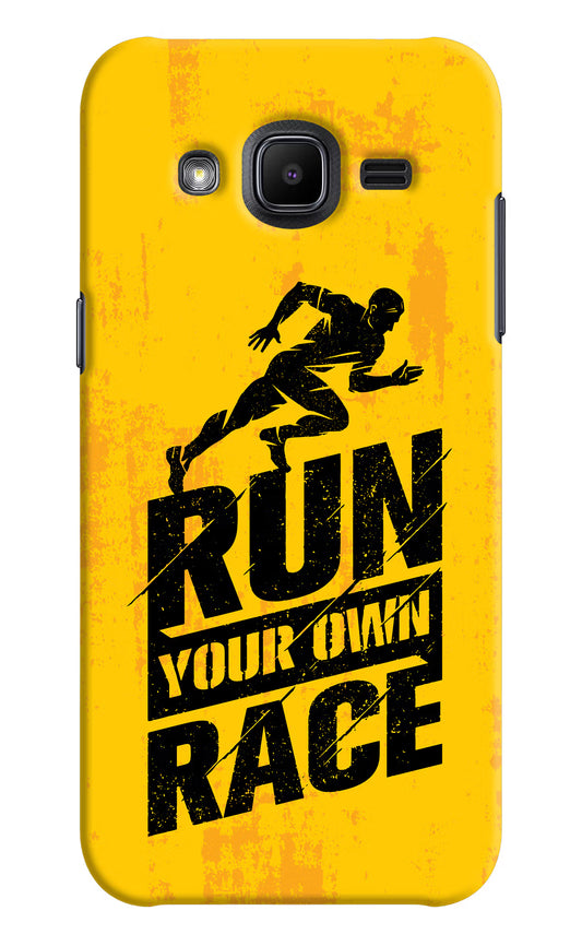 Run Your Own Race Samsung J2 2017 Hard Case Back Cover by Casekaro