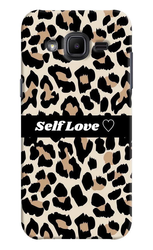 Leopard Print Self Love Samsung J2 2017 Hard Case Back Cover by Casekaro