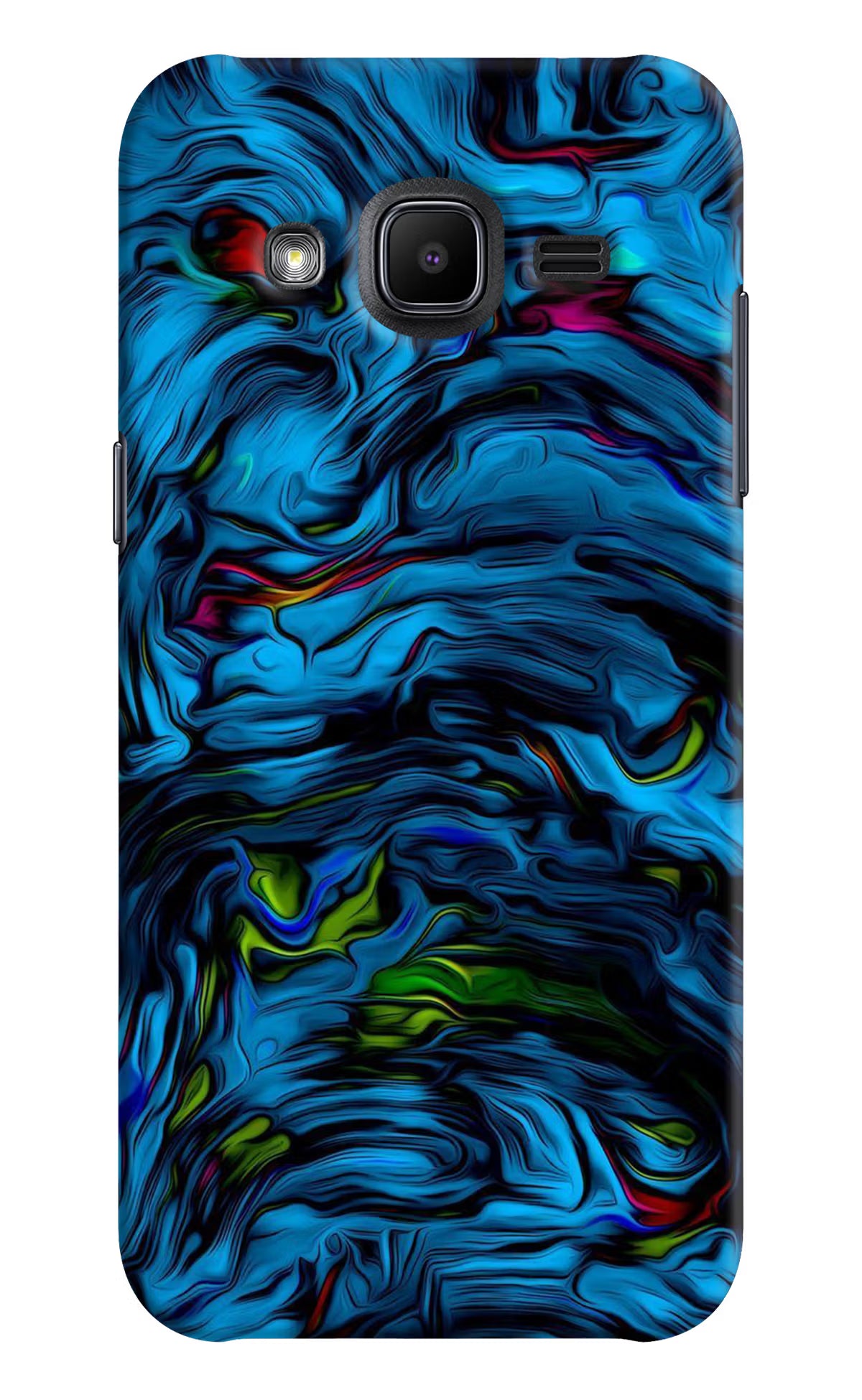 Dark Blue Abstract Samsung J2 2017 Hard Case Back Cover by Casekaro