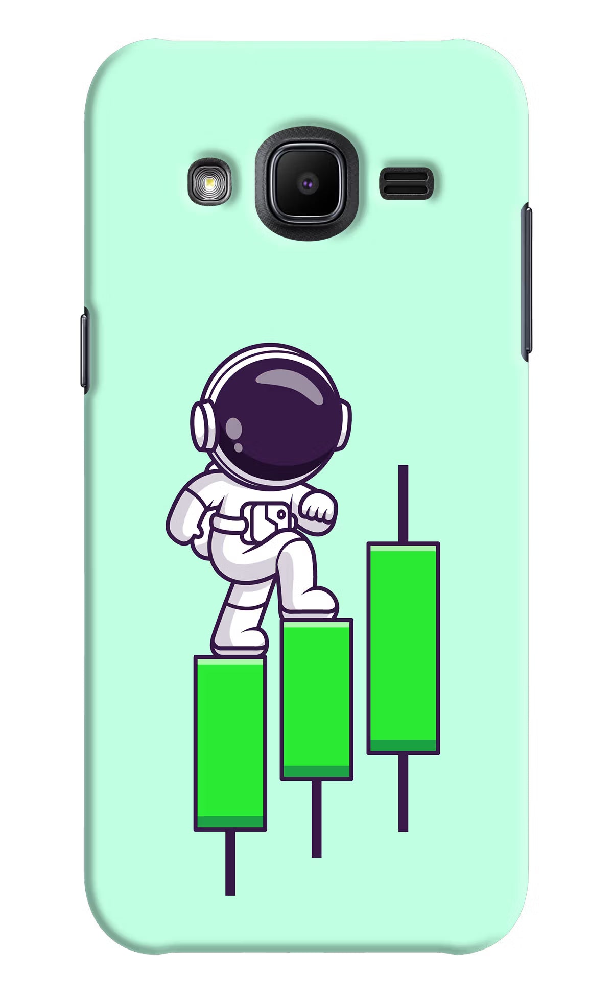 Astronaut Trader Samsung J2 2017 Hard Case Back Cover by Casekaro