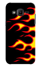 Side Sweep Flames Samsung J2 2017 Hard Case Back Cover by Casekaro