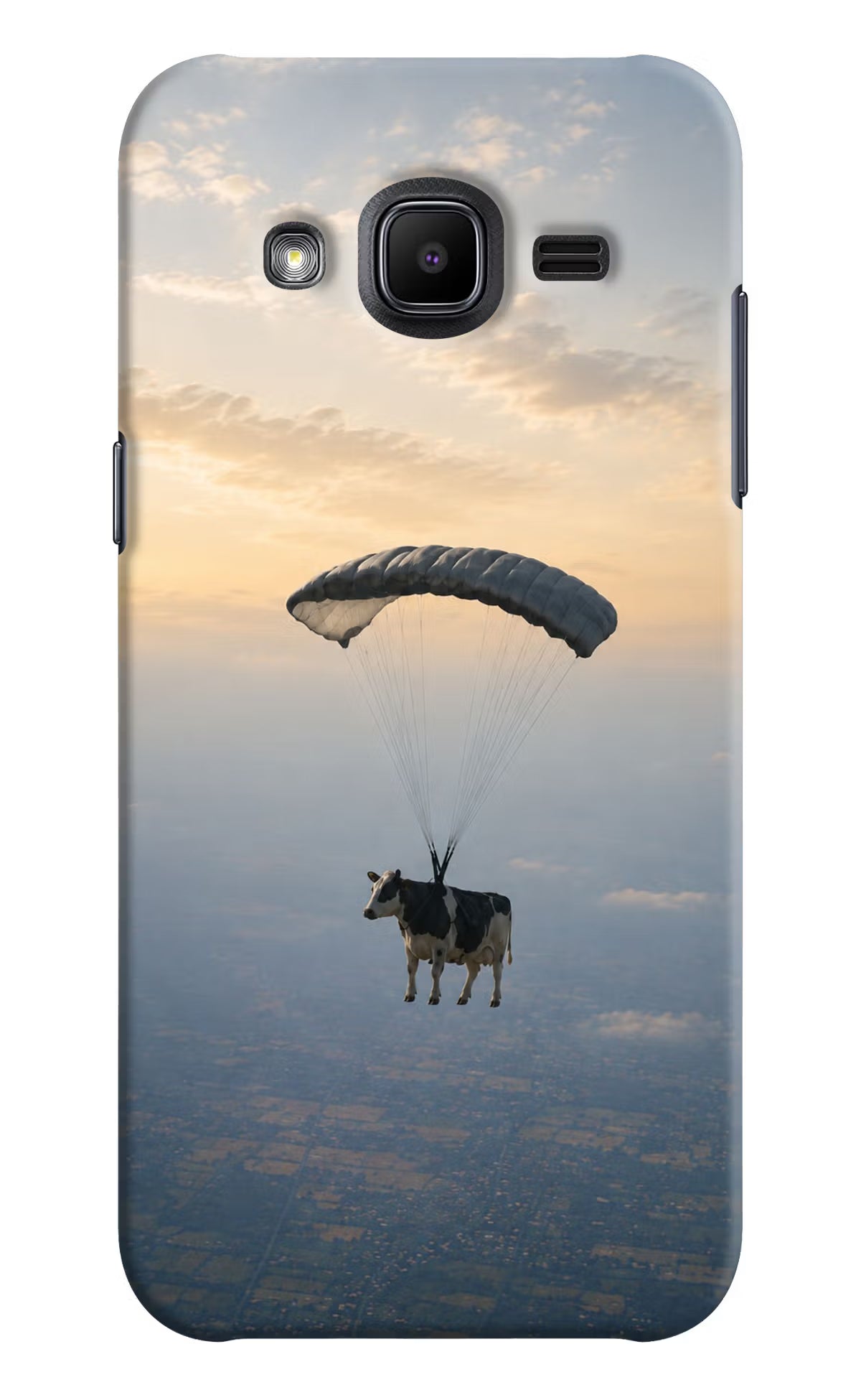 Skydiving Cow Samsung J2 2017 Back Cover