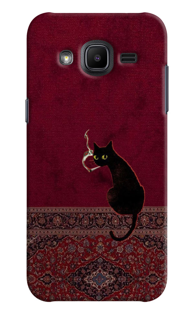 Midnight Cat Samsung J2 2017 Hard Case Back Cover by Casekaro