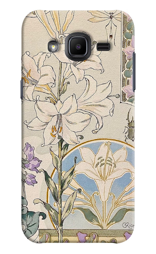 White Lily Samsung J2 2017 Hard Case Back Cover by Casekaro
