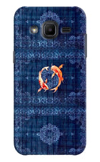 Koi Blue Samsung J2 2017 Hard Case Back Cover by Casekaro