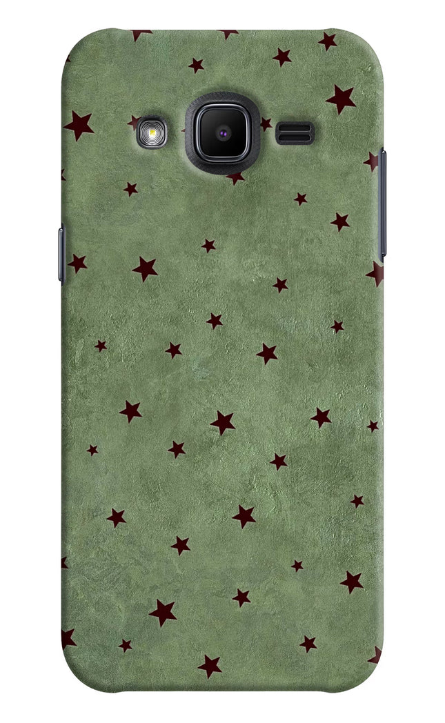 Green Stars Samsung J2 2017 Hard Case Back Cover by Casekaro