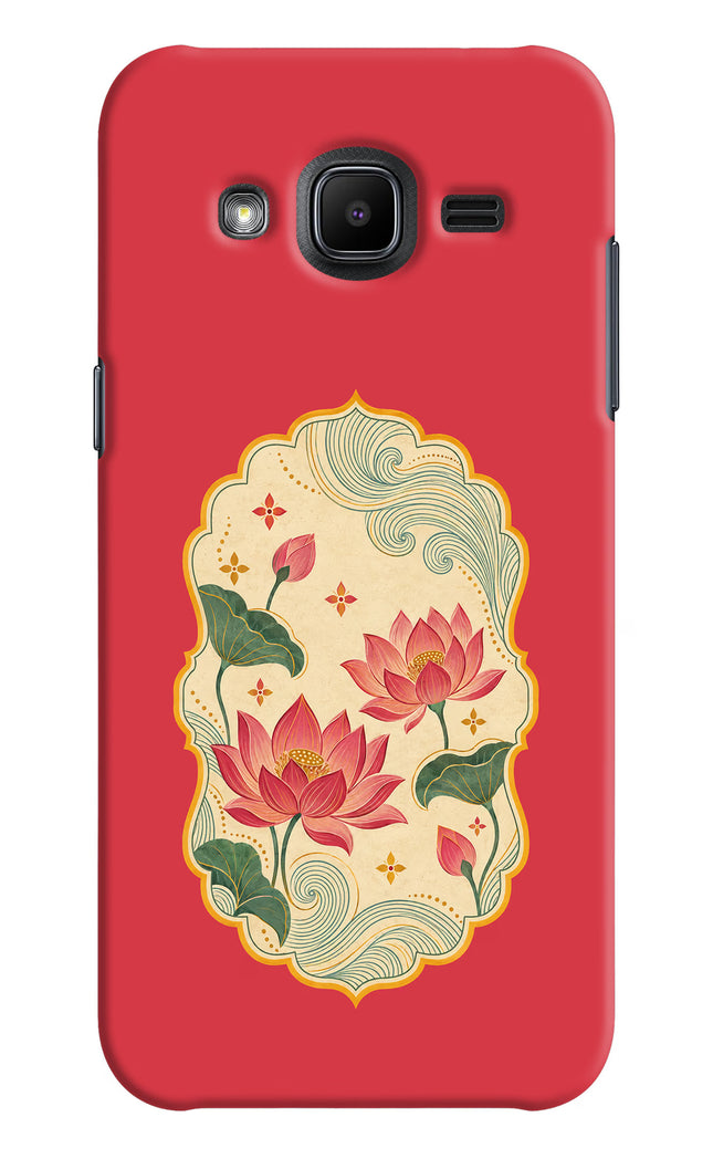 Pink Lotus Samsung J2 2017 Hard Case Back Cover by Casekaro