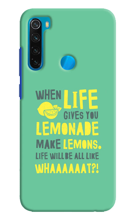 Quote Redmi Note 8 Hard Case Back Cover by Casekaro