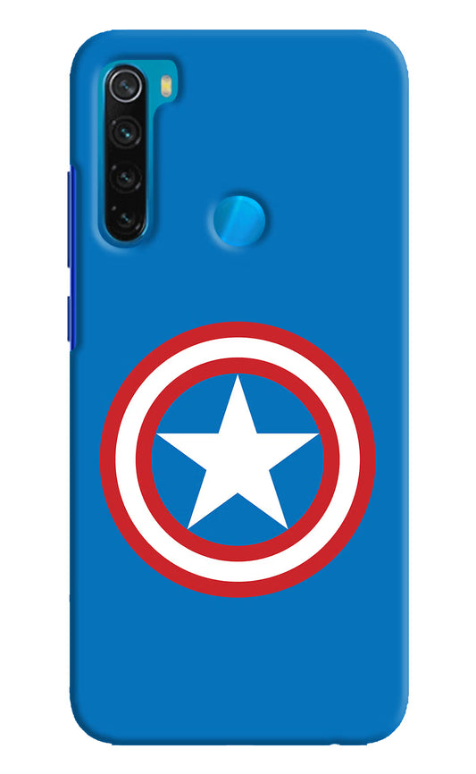 Captain America Logo Redmi Note 8 Hard Case Back Cover by Casekaro