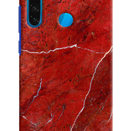 Red Marble Design Redmi Note 8 Hard Case Back Cover by Casekaro