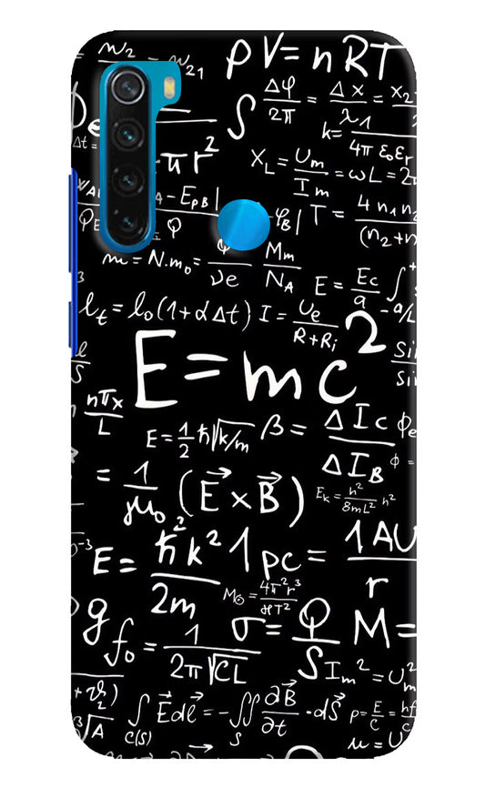 Physics Formula Redmi Note 8 Hard Case Back Cover by Casekaro