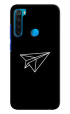 Paper Plane White Redmi Note 8 Hard Case Back Cover by Casekaro