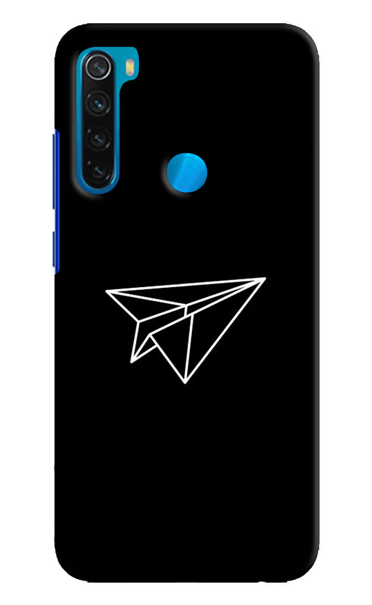 Paper Plane White Redmi Note 8 Hard Case Back Cover by Casekaro