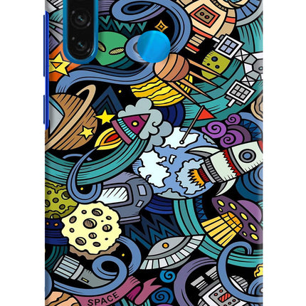Space Abstract Redmi Note 8 Hard Case Back Cover by Casekaro