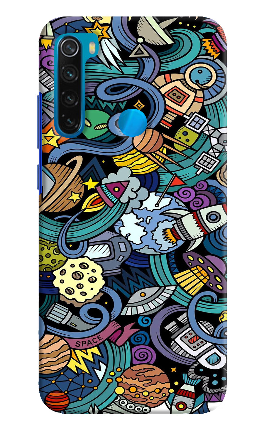 Space Abstract Redmi Note 8 Back Cover, Hard case