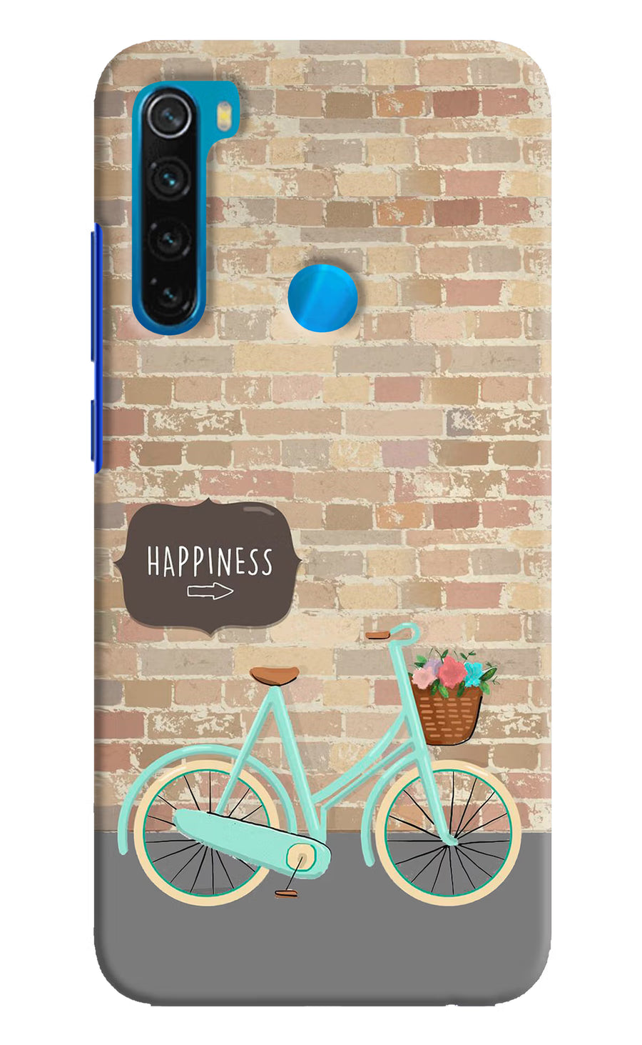 Happiness Artwork Redmi Note 8 Back Cover, Hard case