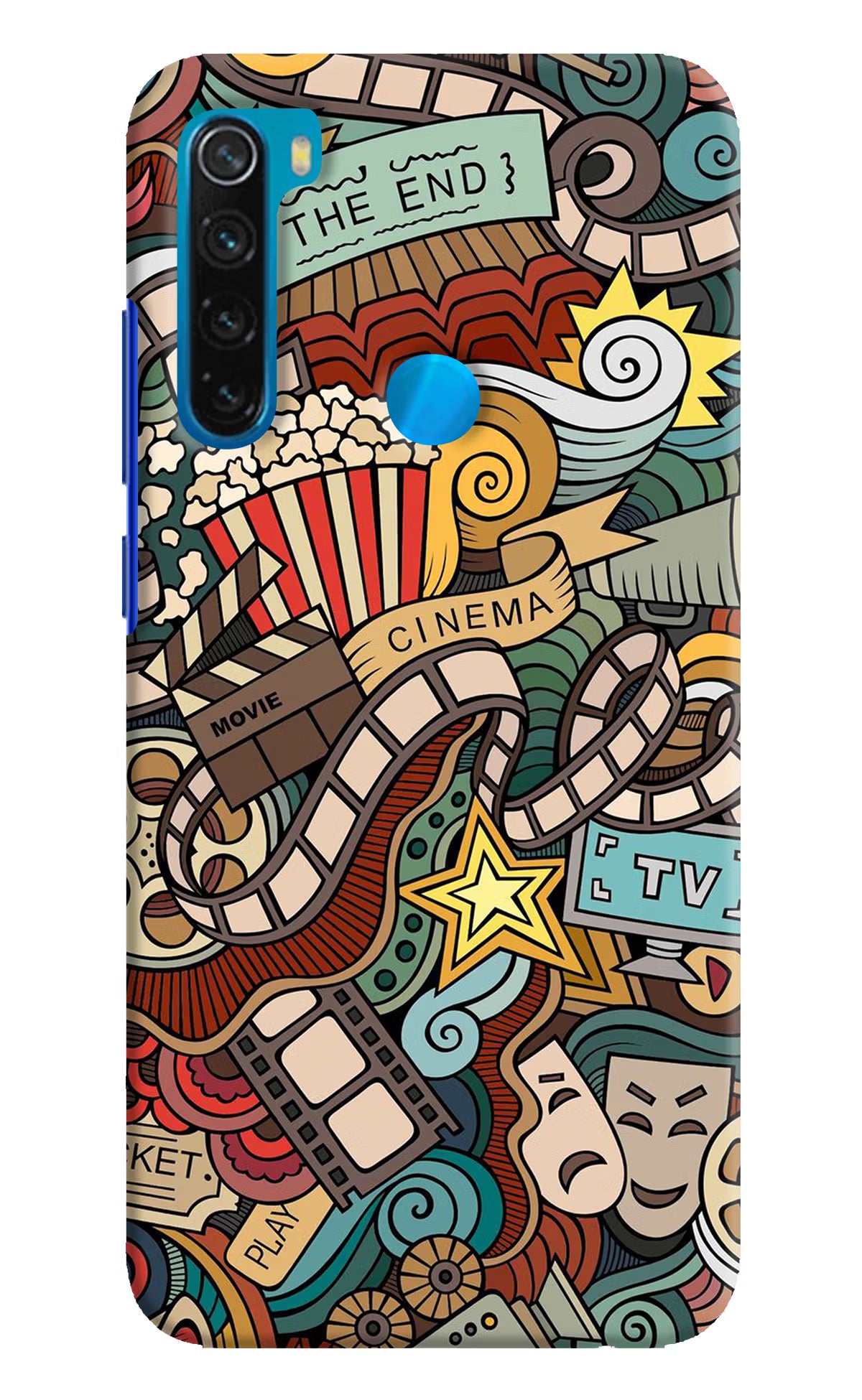 Cinema Abstract Redmi Note 8 Hard Case Back Cover by Casekaro