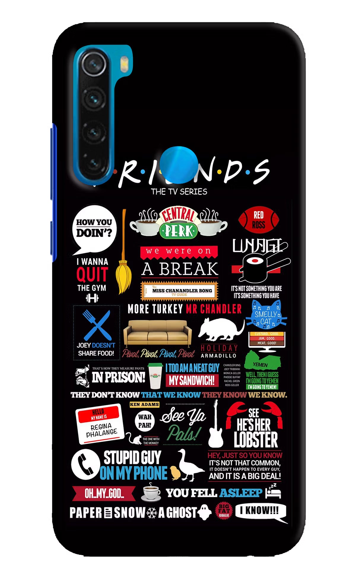FRIENDS Redmi Note 8 Hard Case Back Cover by Casekaro