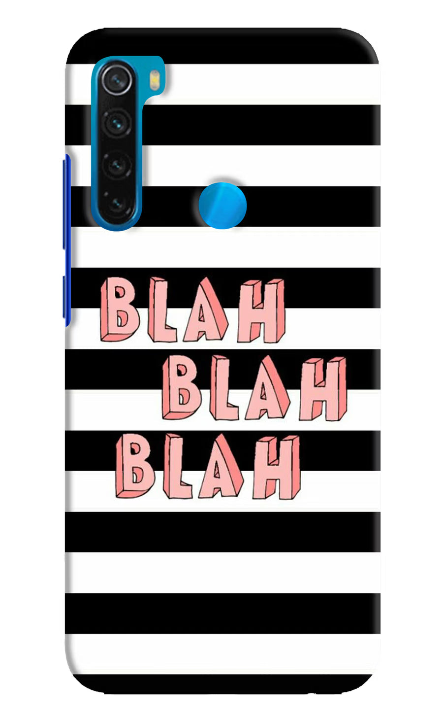 Blah Blah Blah Redmi Note 8 Back Cover, Hard case