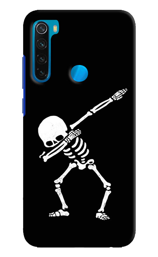 Dabbing Skeleton Art Redmi Note 8 Hard Case Back Cover by Casekaro