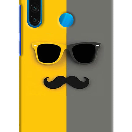 Sunglasses with Mustache Redmi Note 8 Hard Case Back Cover by Casekaro